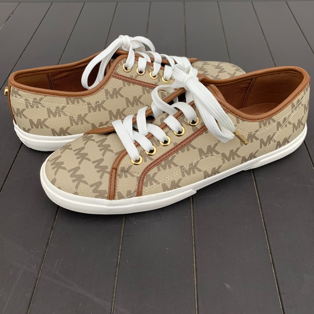 Tan and Brown monogram MICHAEL michael kors shoes